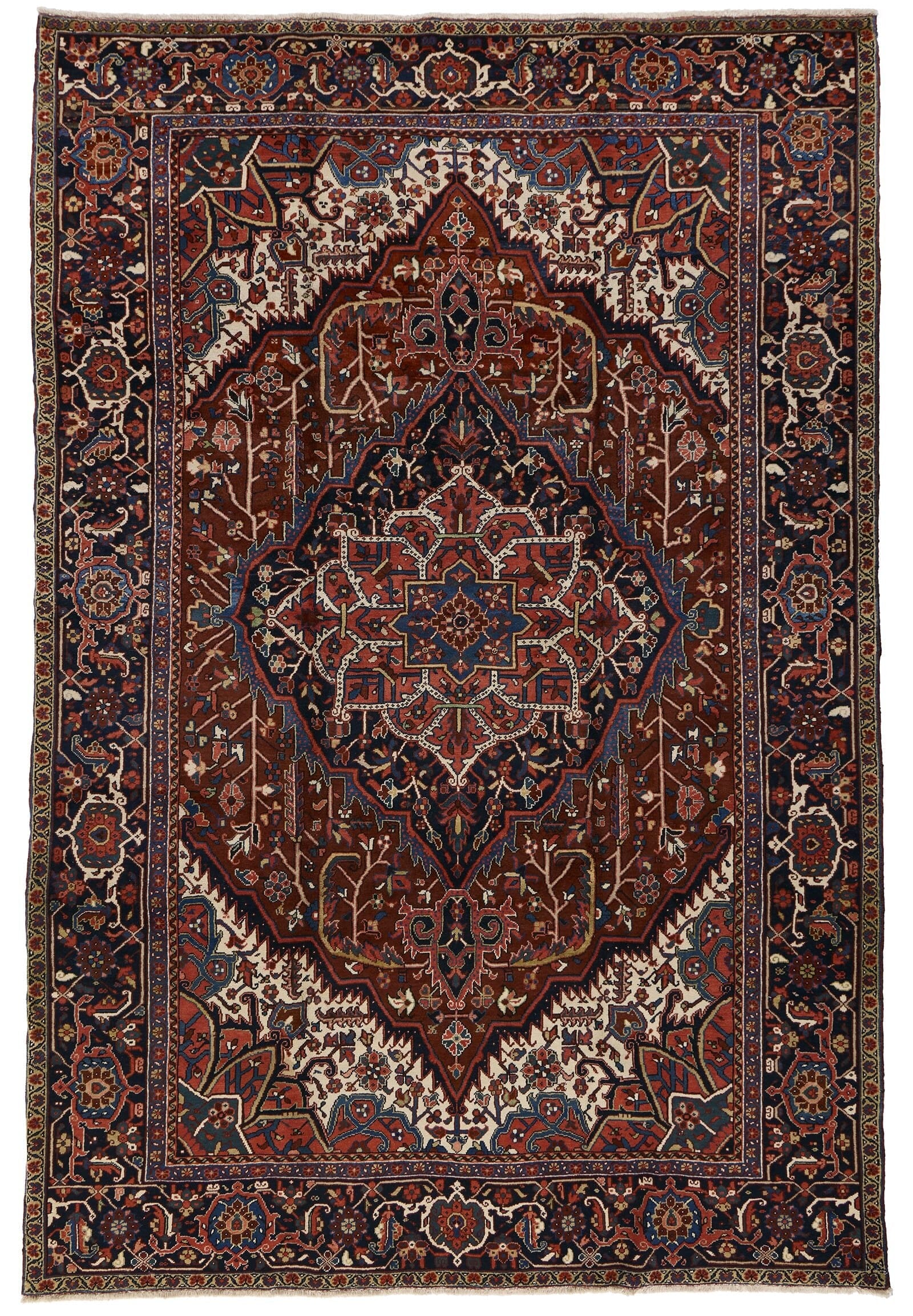 ANTIQUE PERSIAN HERIZ 7' 11" X 11' 11"