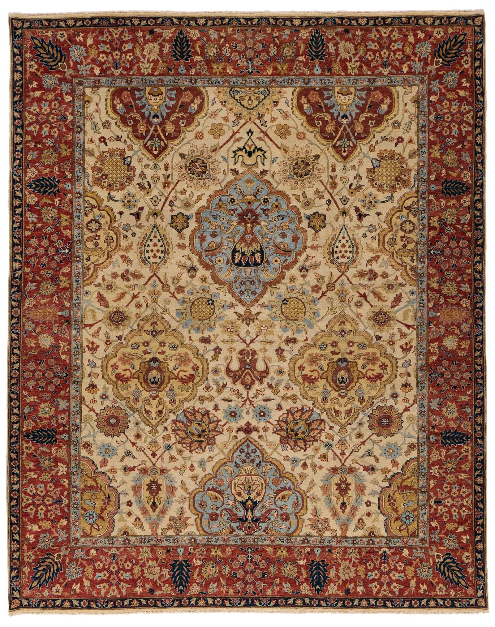 ANTIQUE PERSIAN KERMAN LAVAR IV 8x10 RUG