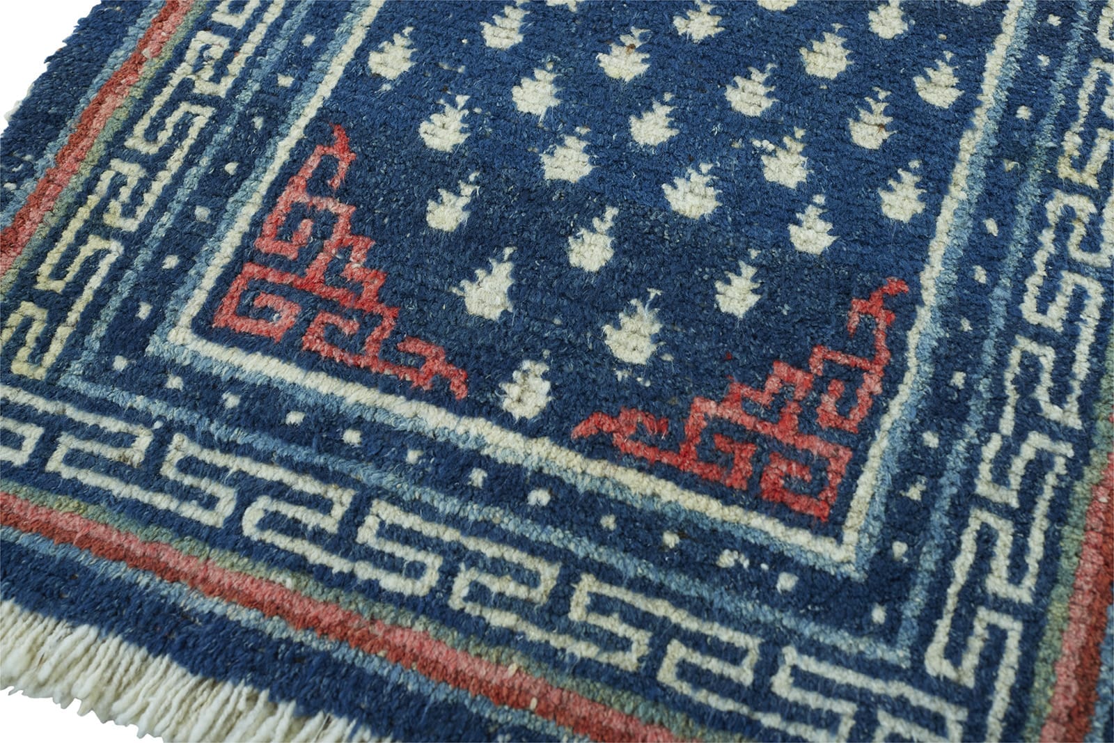 ANTIQUE TIBETAN KHADEN 2' 4" x 4' 6" 19th C Rug Detail 2