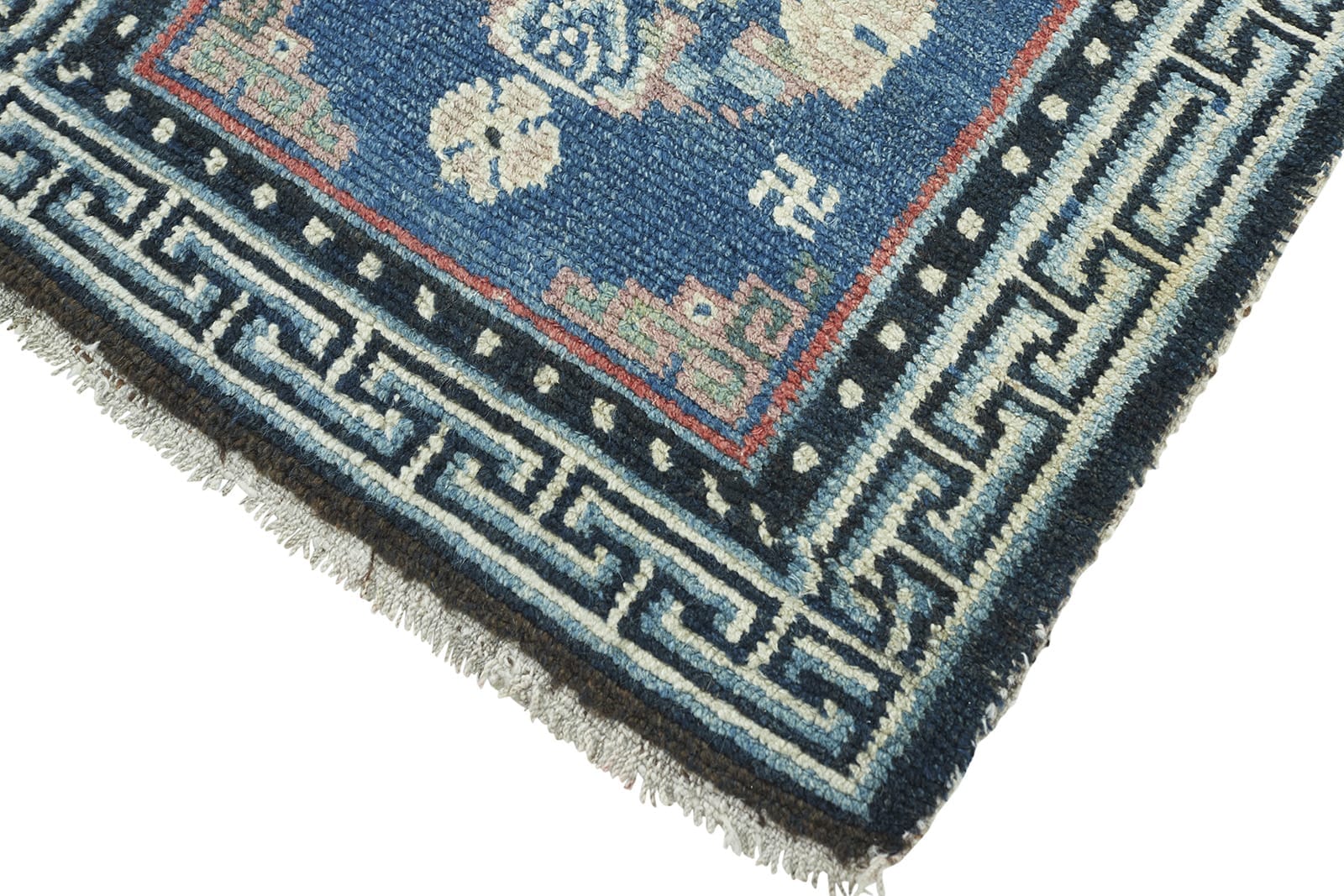 ANTIQUE TIBETAN KHADEN 2' 5" x 4' 7" Late 19th C Rug Detail 2