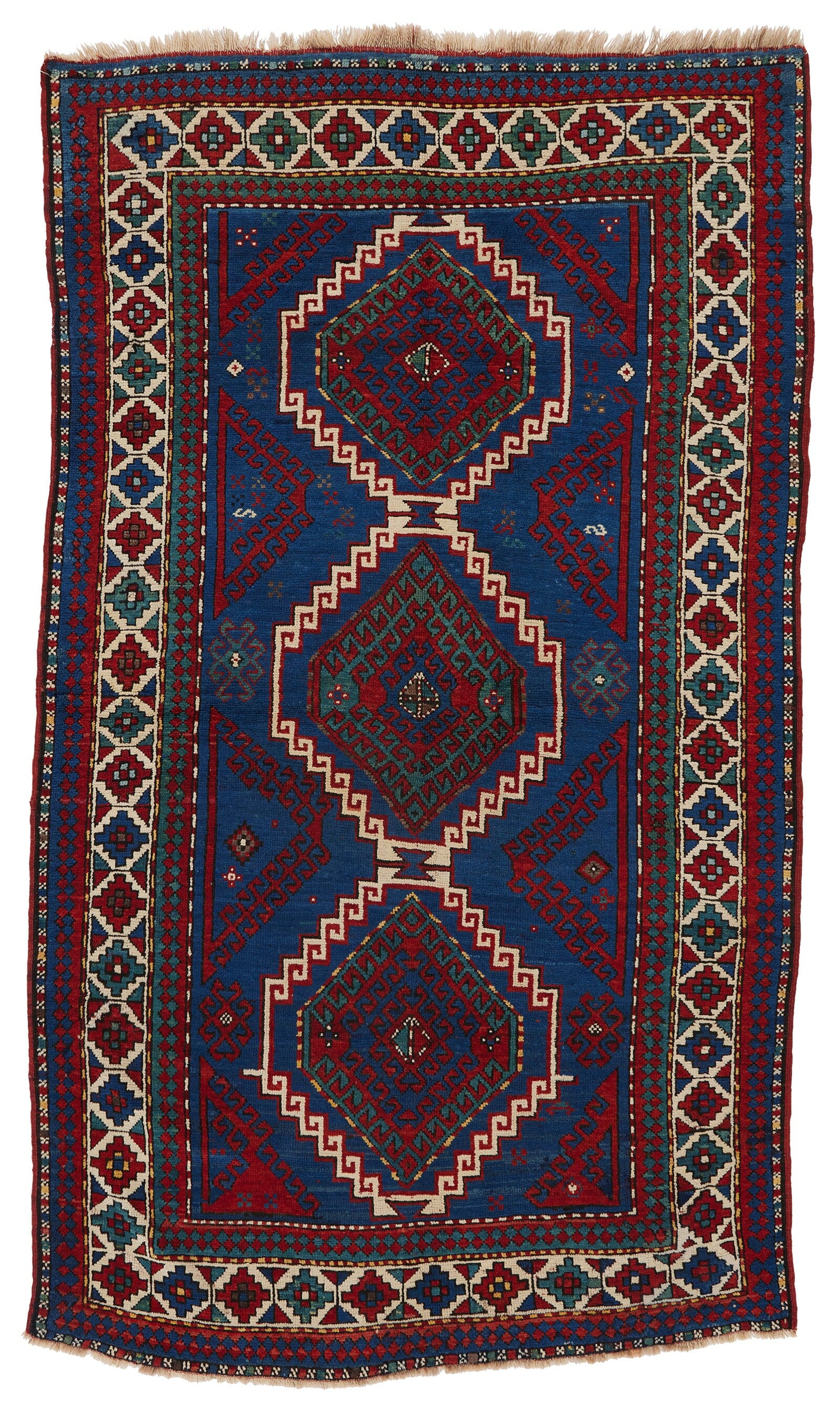 CAUCASIAN KAZAK ANTIQUE C. 1900 4' 5" X 7' 9"