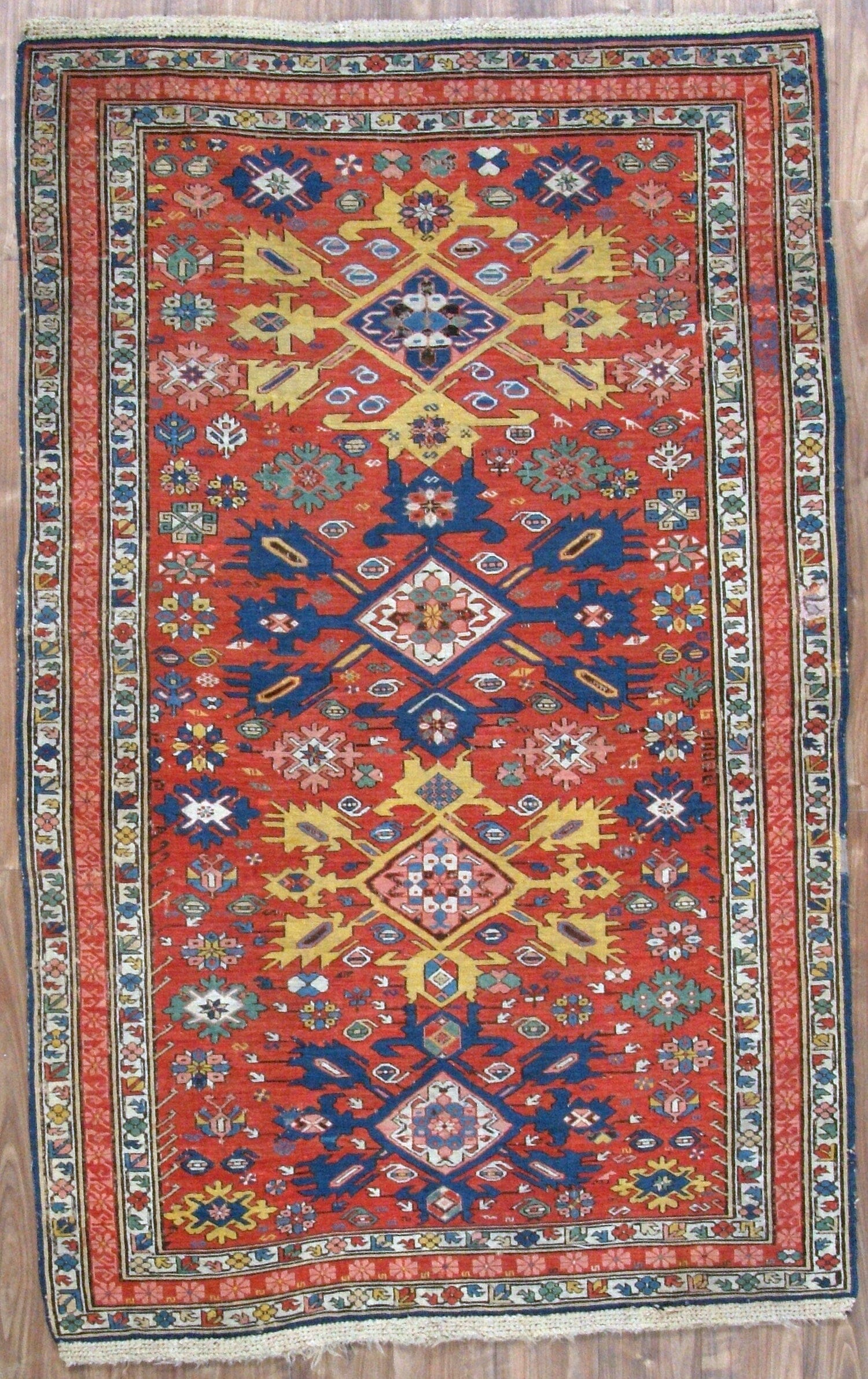 SOUMAKH # 71 ANTIQUE RUG 4' 1" X 6' 6"