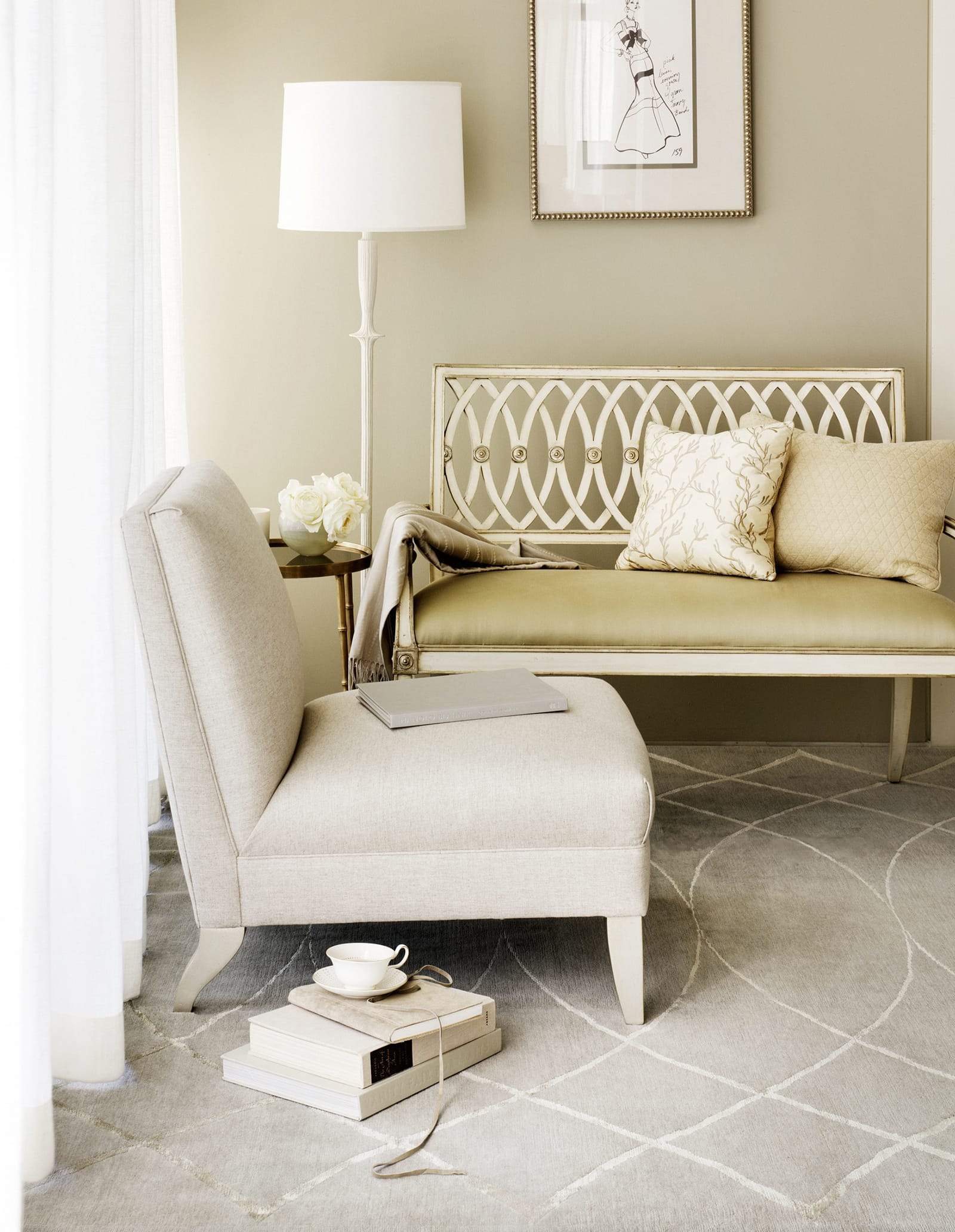 ARCHING LATTICE ICE Lifestyle room-image Tufenkian Artisan Carpets