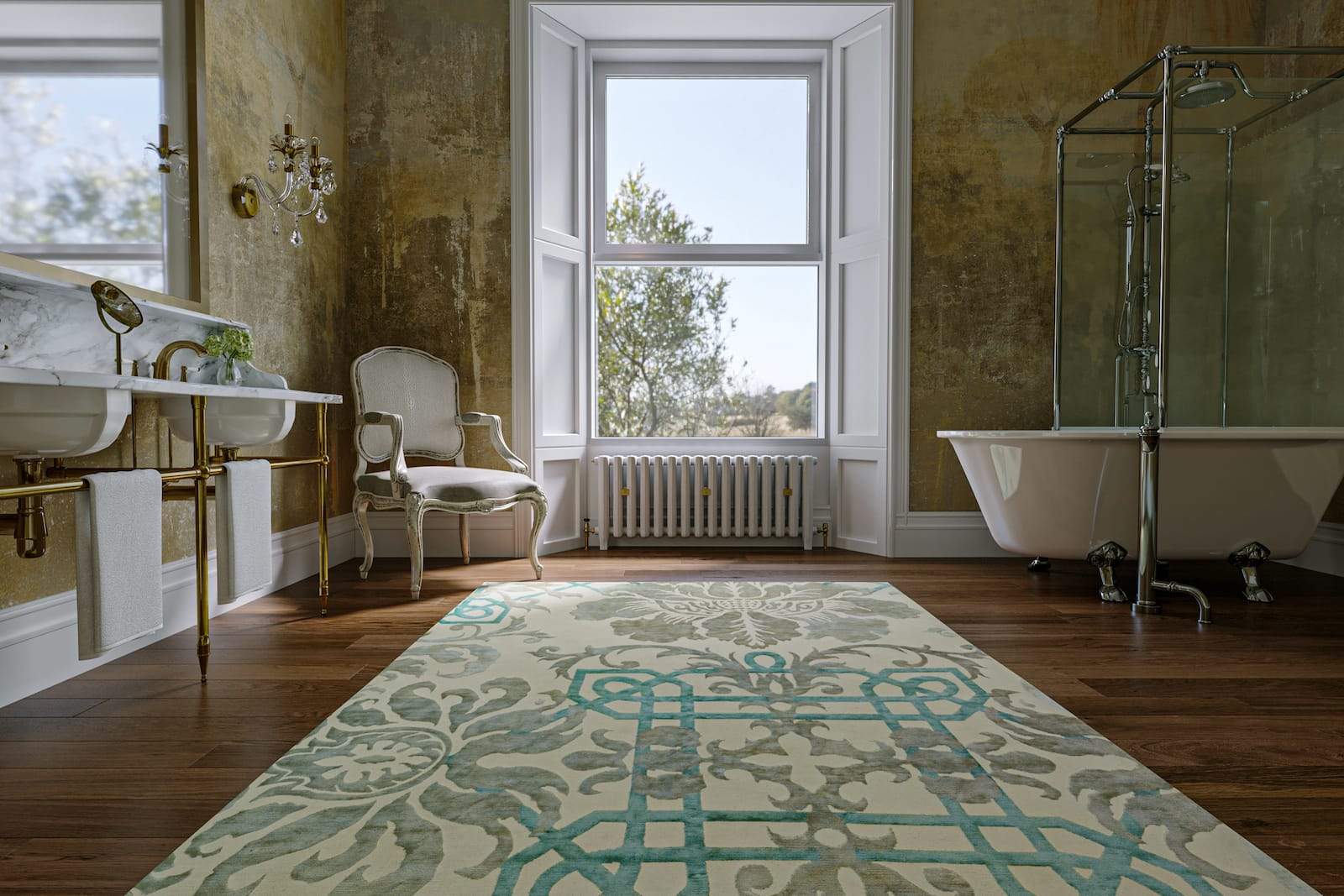 BROCADE ANTOINETTE Lifestyle room-image Tufenkian Artisan Carpets