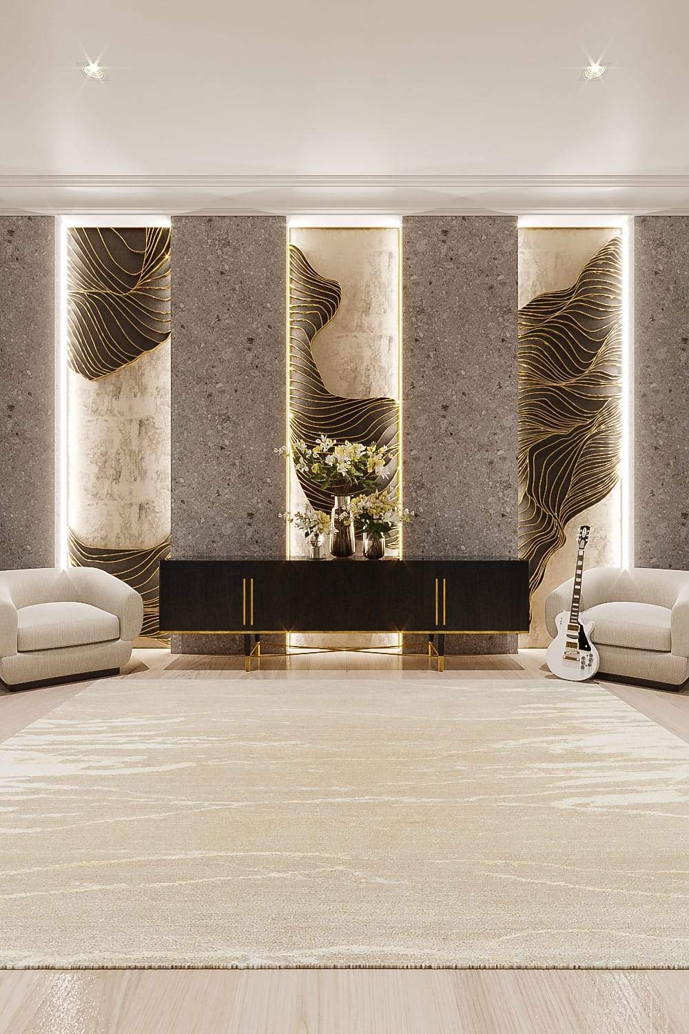 HERE & THERE RIVERBED Lifestyle room-image Tufenkian Artisan Carpets