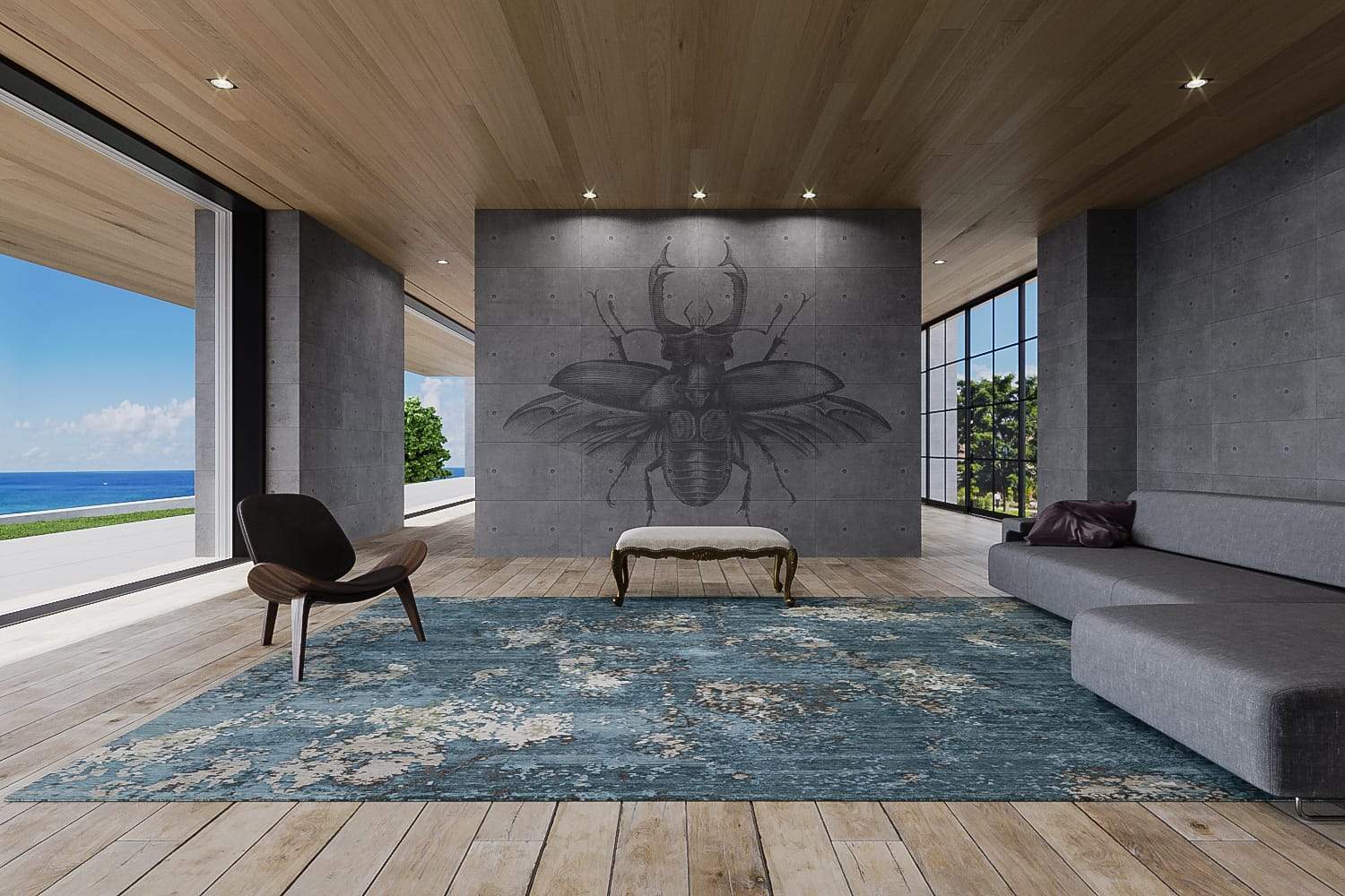 IMPASTO DARK JADE Product Tufenkian Artisan Carpets Lifestyle room-image