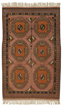 ANTIQUE AFGHAN 4x5 RUG