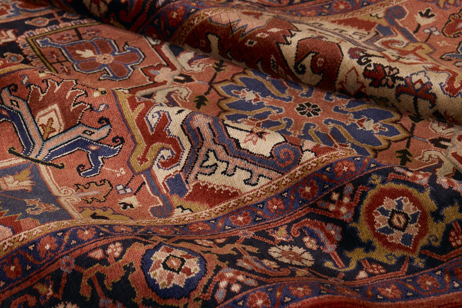 SEMI-ANTIQUE PERSIAN HERIZ  7' 5" X 11' 0"