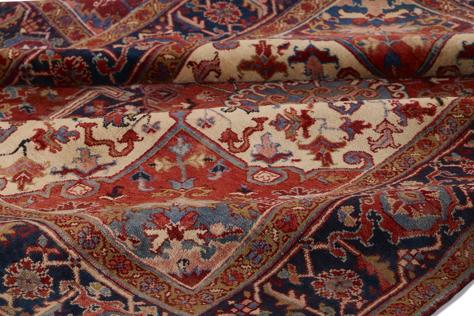 SEMI-ANTIQUE PERSIAN HERIZ  7' 8" X 11' 1"