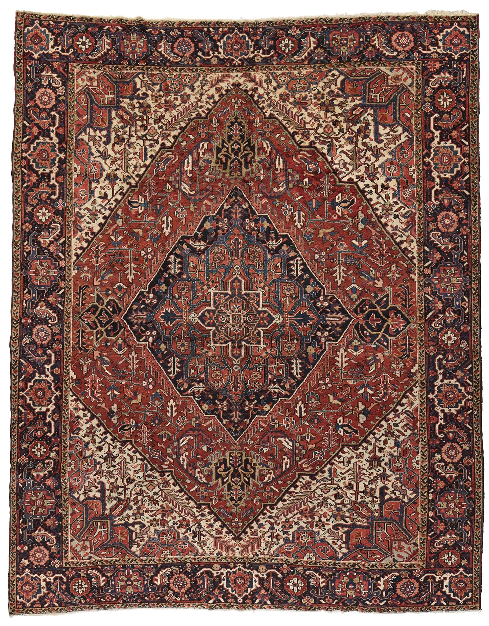 ANTIQUE PERSIAN HERIZ  9' 11 X 13' 7"