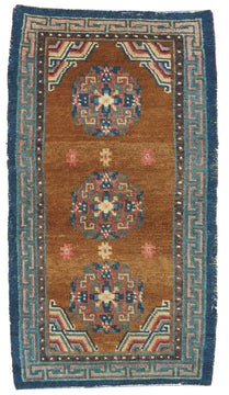 ANTIQUE TIBETAN KHADEN 2' 4