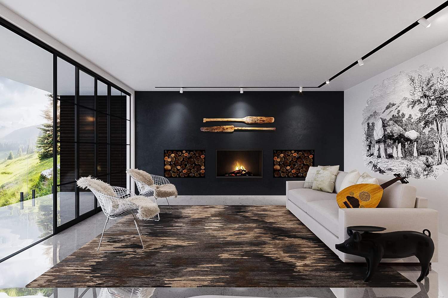 BOREALIS ESPRESSO Product Tufenkian Artisan Carpets Lifestyle room-image