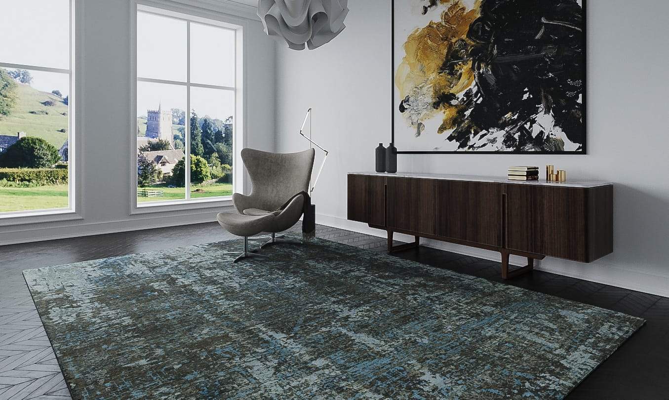 CITY LIGHTS PEWTER BRONZE Product Tufenkian Artisan Carpets Lifestyle room-image