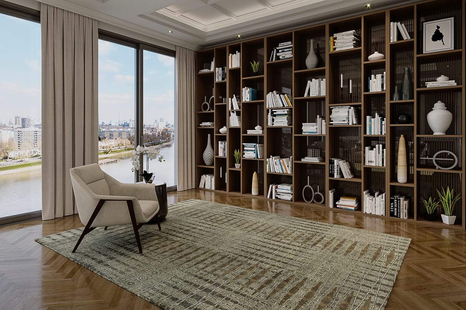 CRESCENDO LICHEN GOLD Product Tufenkian Artisan Carpets Lifestyle room-image