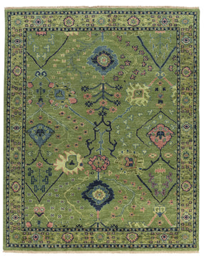 Donegal III Green hand knotted area rug design by Tufenkian