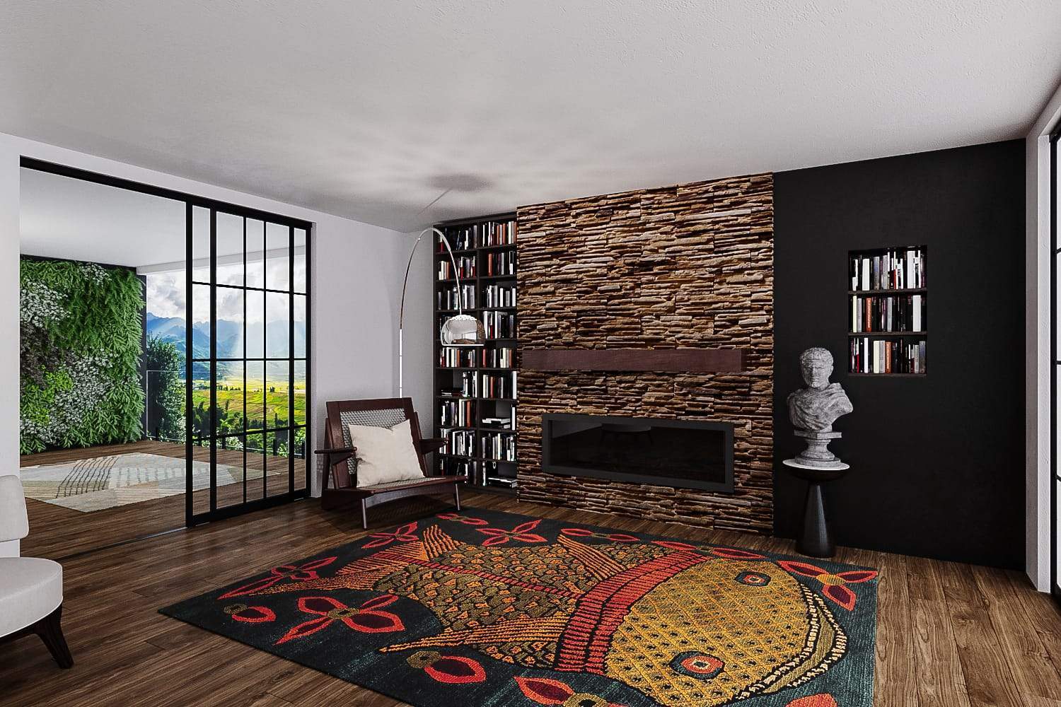 FISH TEAL Product Tufenkian Artisan Carpets Lifestyle room-image