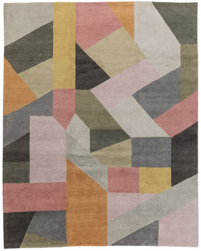 Kaleidoscope Pastel hand knotted area rug design by Tufenkian