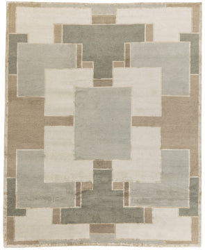 Knossos II Beige hand knotted area rug design by Tufenkian