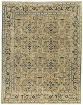 Persian Lattice Flax hand knotted area rug design by Tufenkian