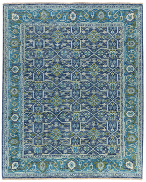 Persian Lattice Lagoon hand knotted area rug design by Tufenkian