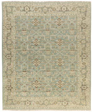 Persian Lattice Seafoam hand knotted area rug design by Tufenkian