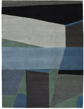 Palisade Blue Wool Area Rug