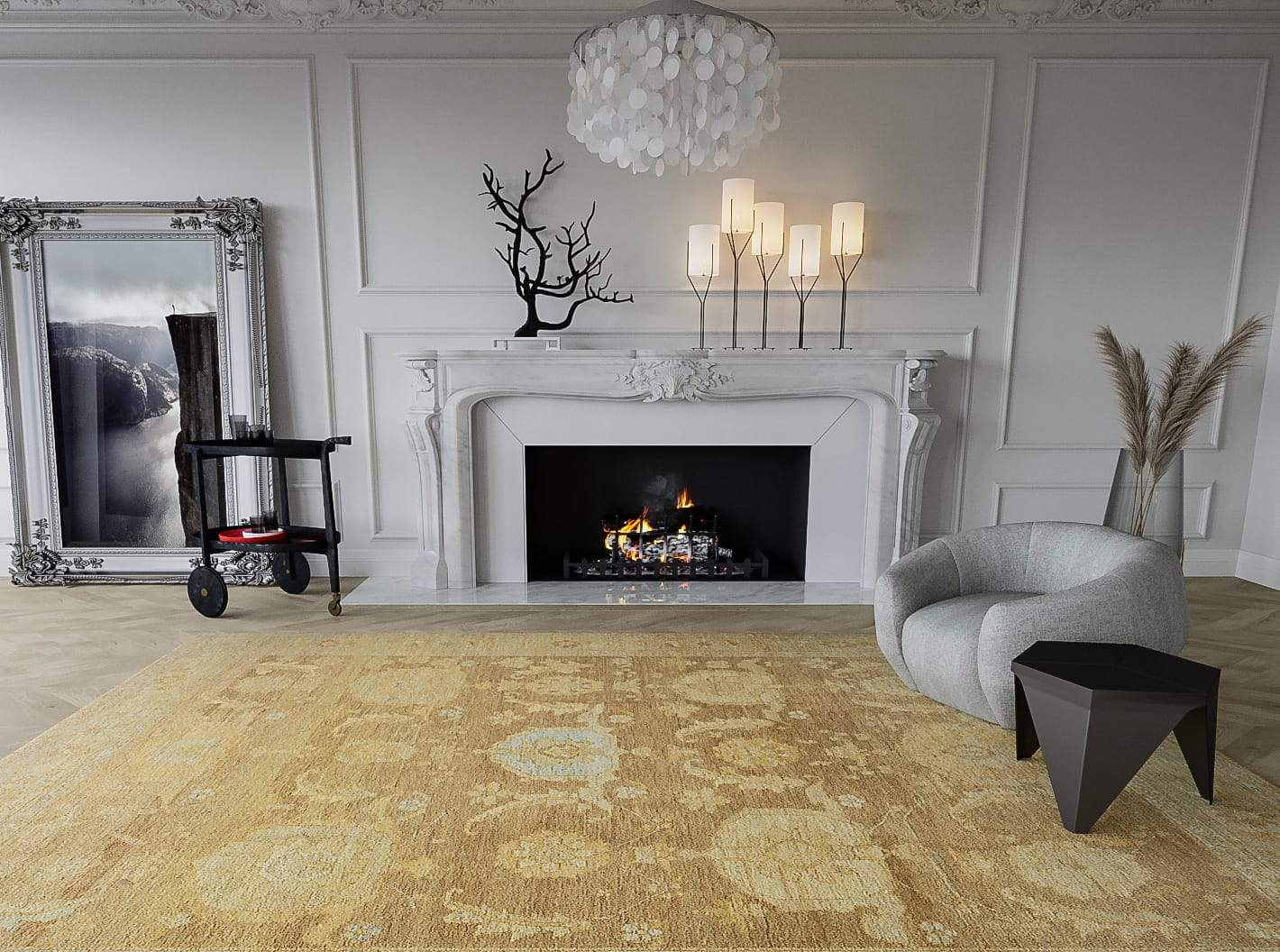 SEBASTIA FAWN SHEARED Product Tufenkian Artisan Carpets Lifestyle room-image