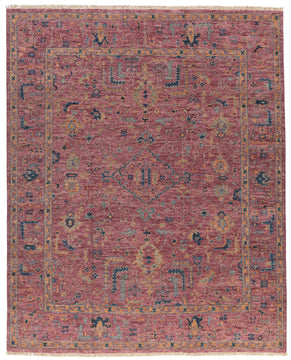 Tigranakert Rouge hand knotted area rug design by Tufenkian