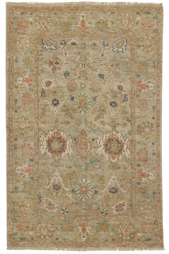 Van Light Sage hand knotted area rug